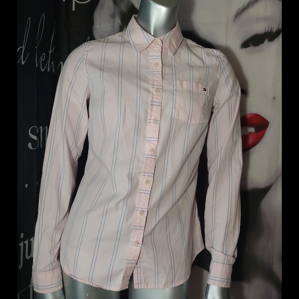 Tommy Hilfiger Pink Oxford Preppy XS